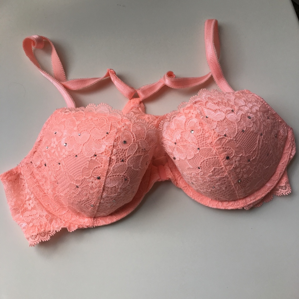 Pink Rhinestone Bra from Victorias Secret